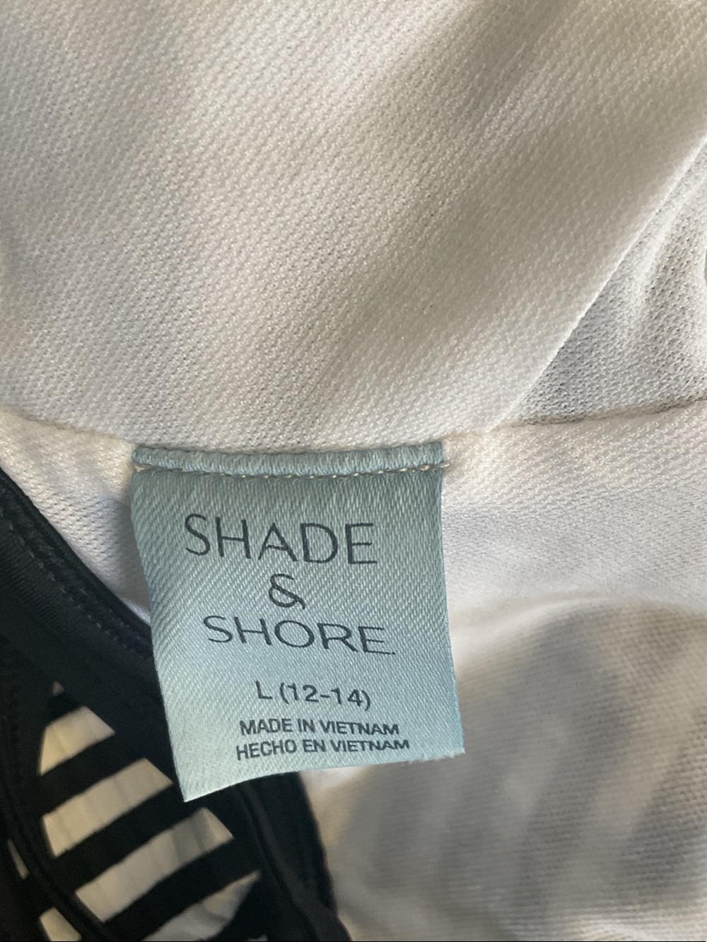 Shade & Shore Black and White Striped One-Piece Swimsuit NWT - Picture 5 of 8